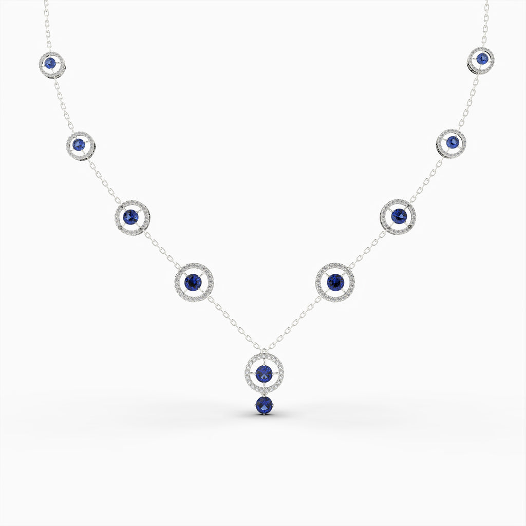 Blue Sapphire Necklace - Valeriya