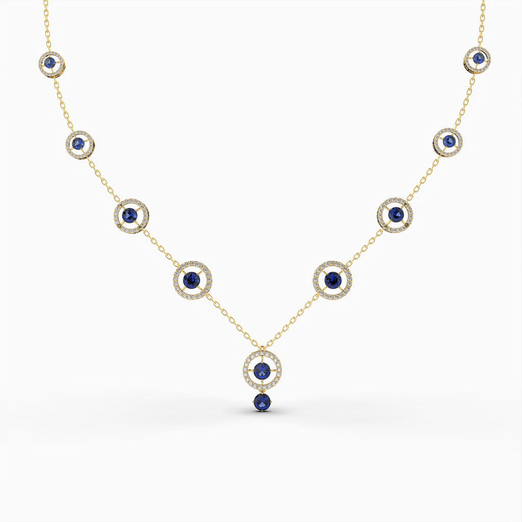 Blue Sapphire Necklace - Valeriya