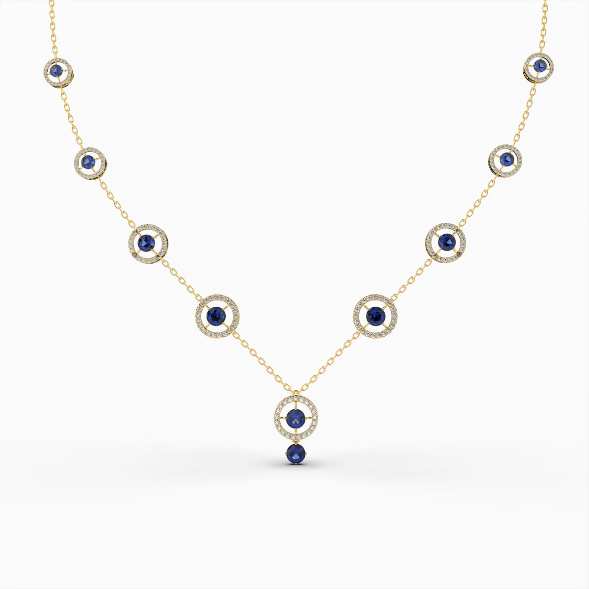 Blue Sapphire Necklace - Valeriya