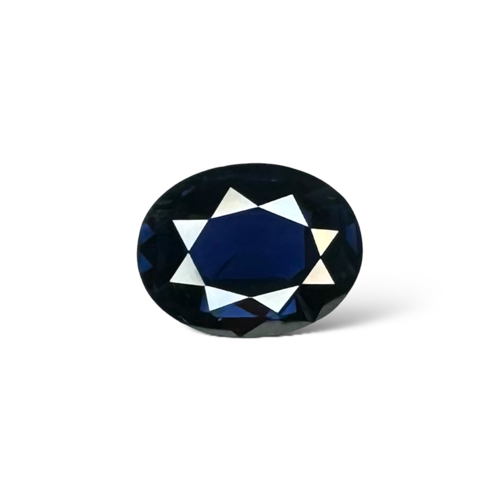 Blue Sapphire Oval 2.03 Carats 8.96 x 6.96 x 3.61 mm Dark Blue