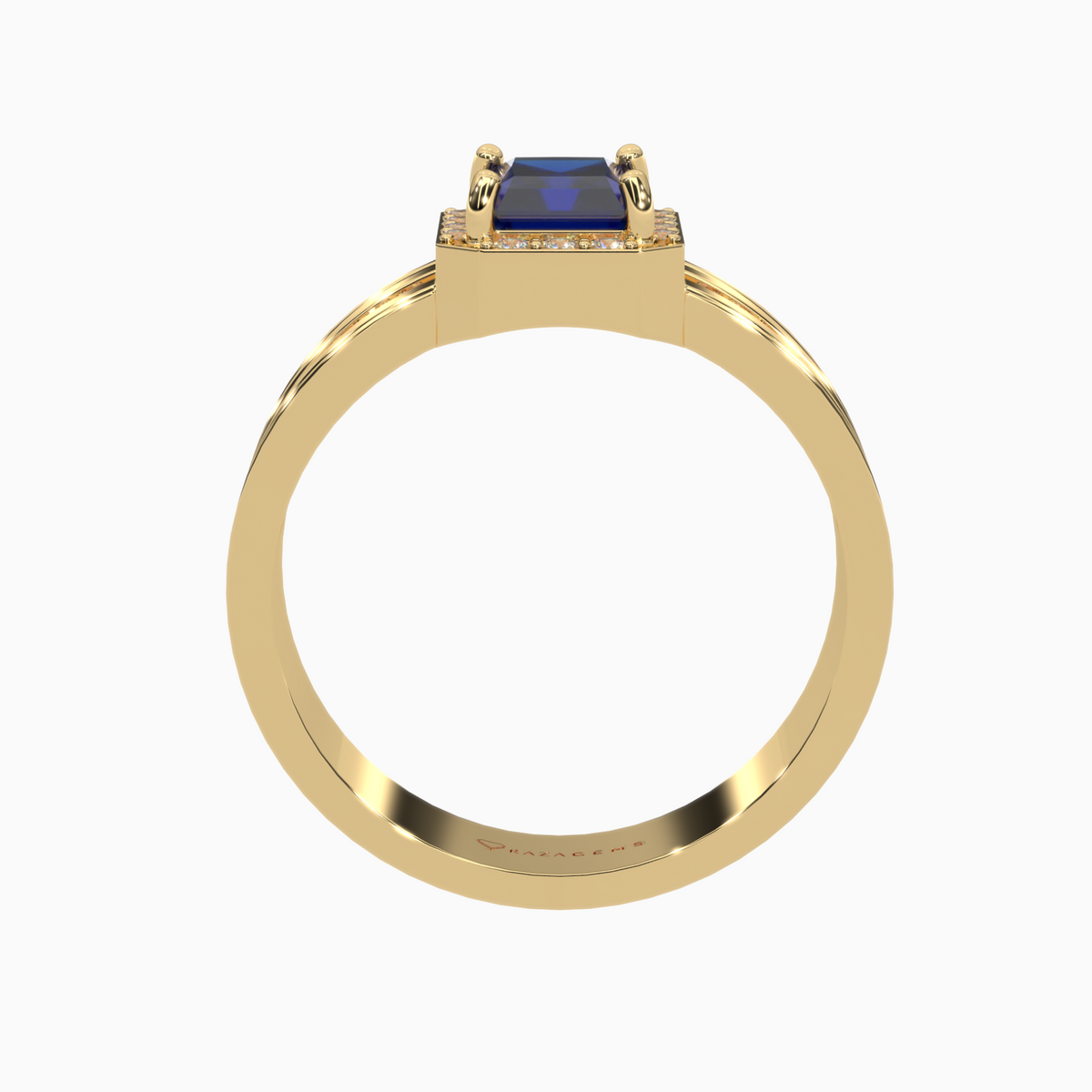 Blue Sapphire Ring  Afshin 18K Yellow Gold