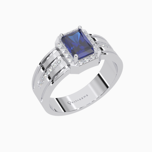 Blue Sapphire Ring  Ahmad Silver