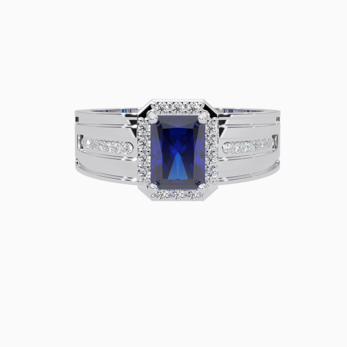 Blue Sapphire Ring  Ahmad Silver