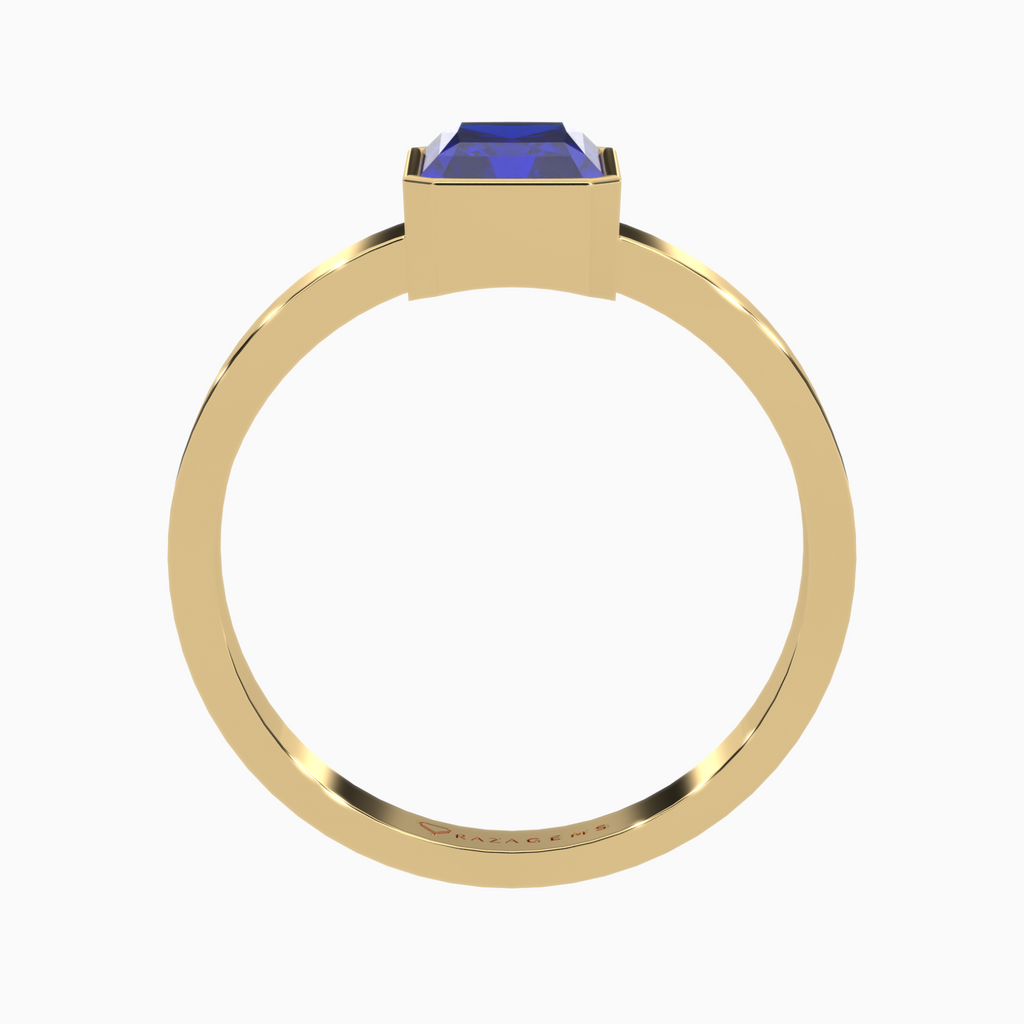 Blue Sapphire Ring  Amin 18K Yellow Gold