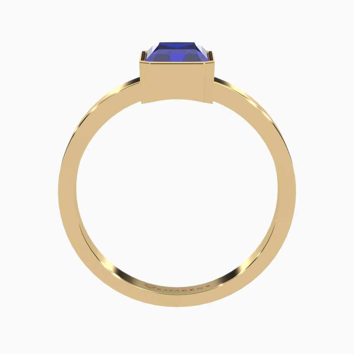 Blue Sapphire Ring  Amin 18K Yellow Gold
