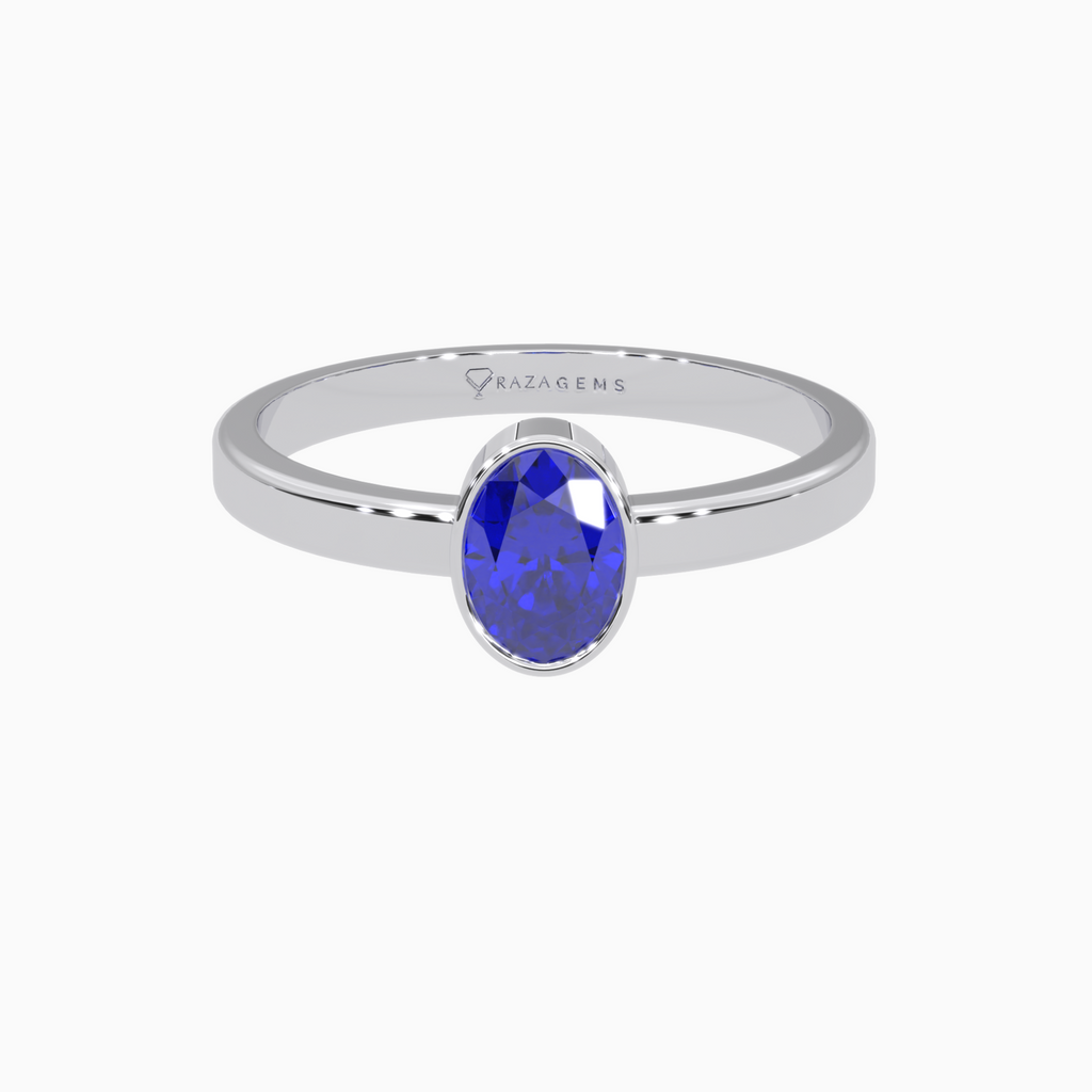 Blue Sapphire Ring Anoush  Silver