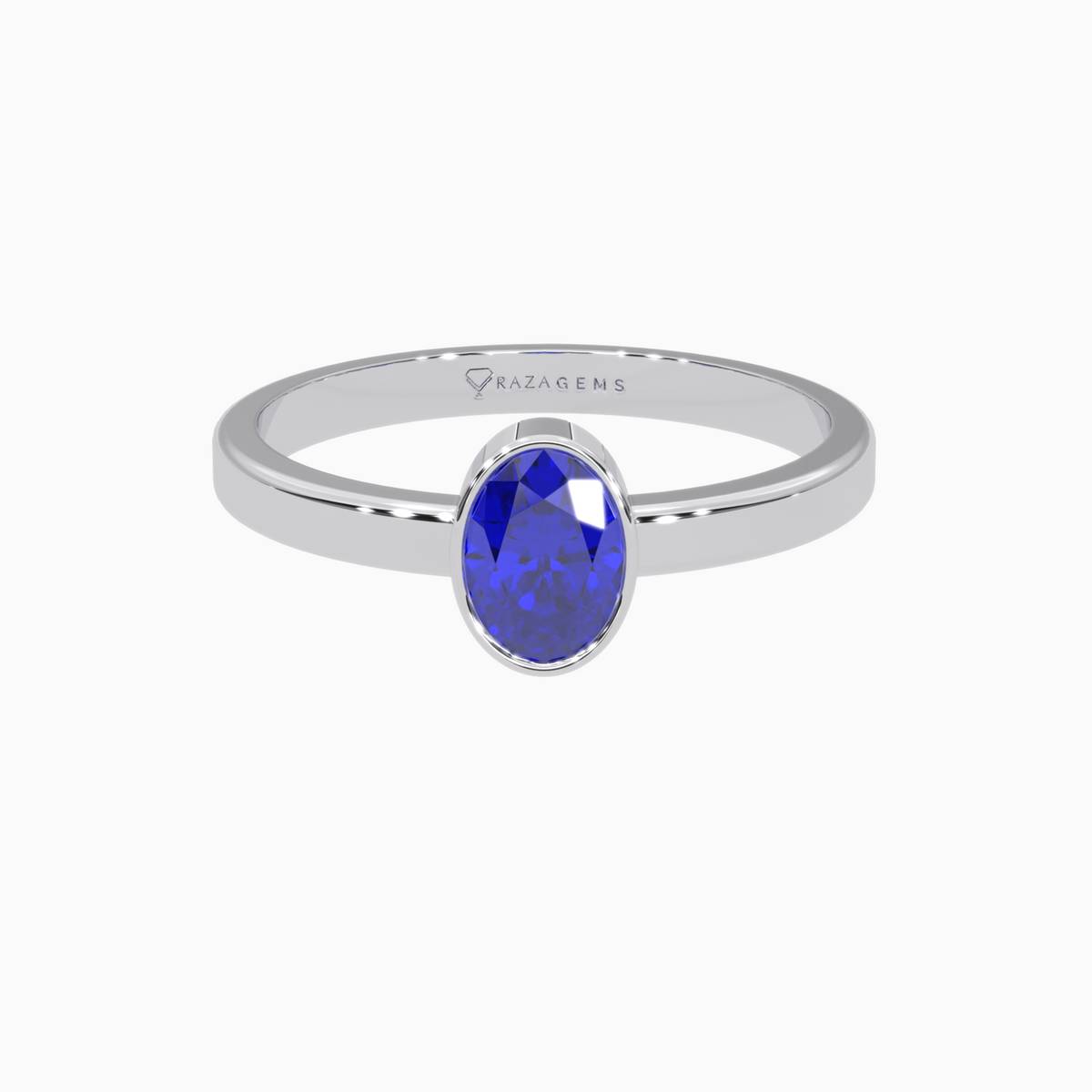 Blue Sapphire Ring Anoush  Silver