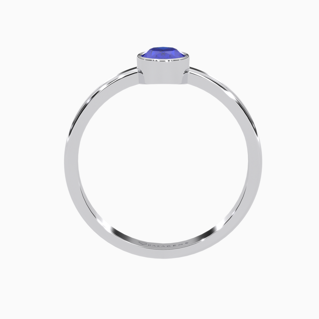 Blue Sapphire Ring Anoush  Silver