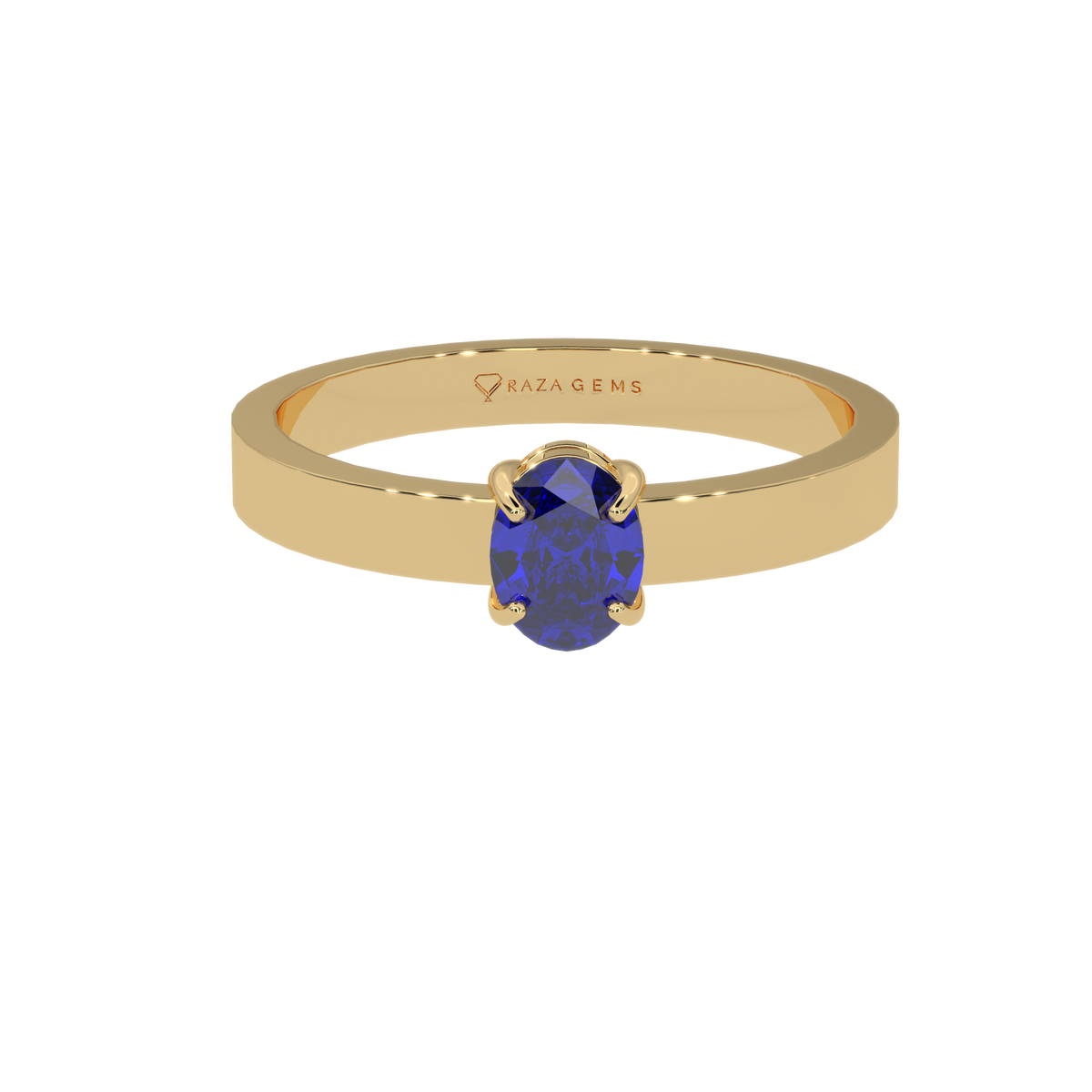 Blue Sapphire Ring  Arman 18K Yellow Gold