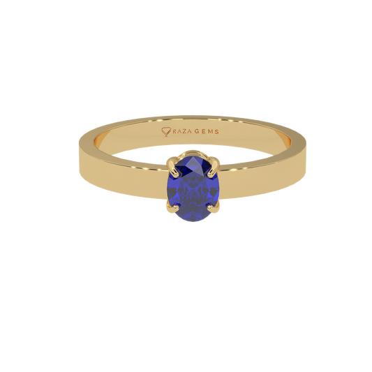 Blue Sapphire Ring  Arman 18K Yellow Gold