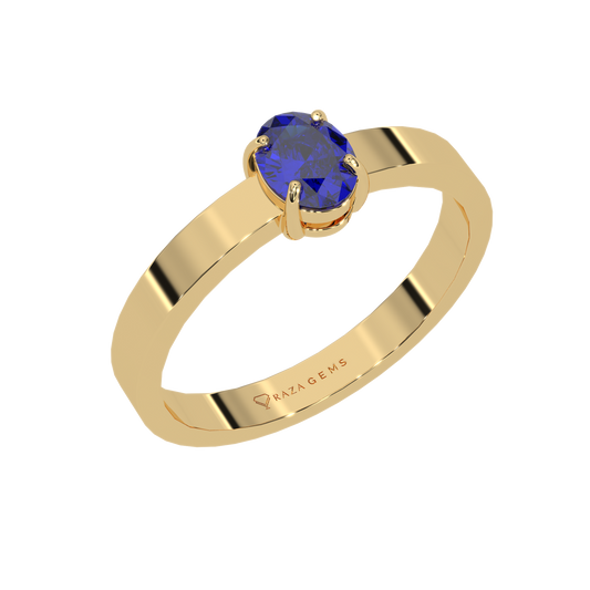Blue Sapphire Ring  Arman 18K Yellow Gold