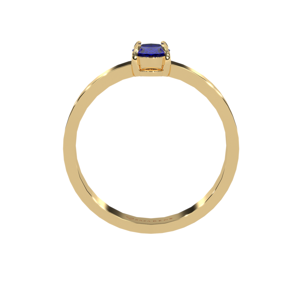 Blue Sapphire Ring  Arman 18K Yellow Gold