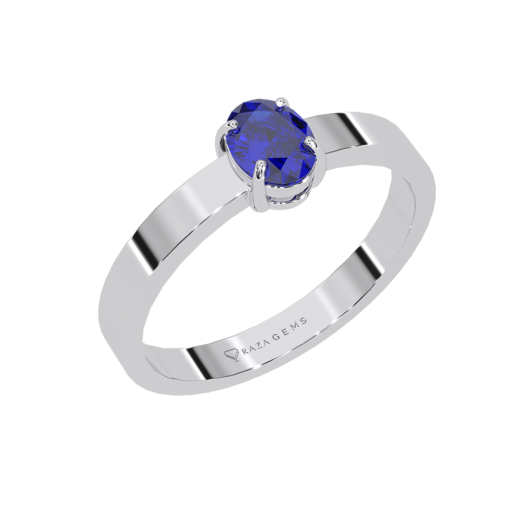 Blue Sapphire Ring Armeen Silver