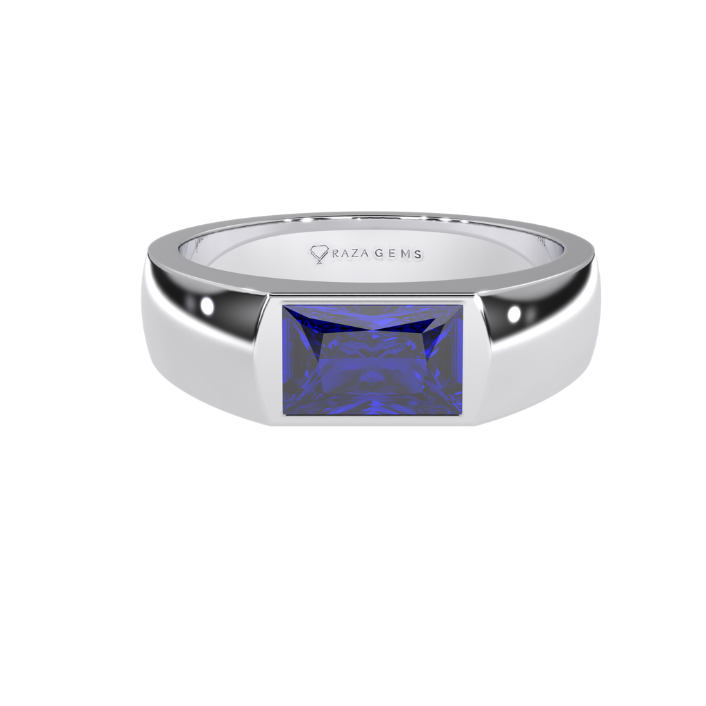 Blue Sapphire Ring Borzoo Silver