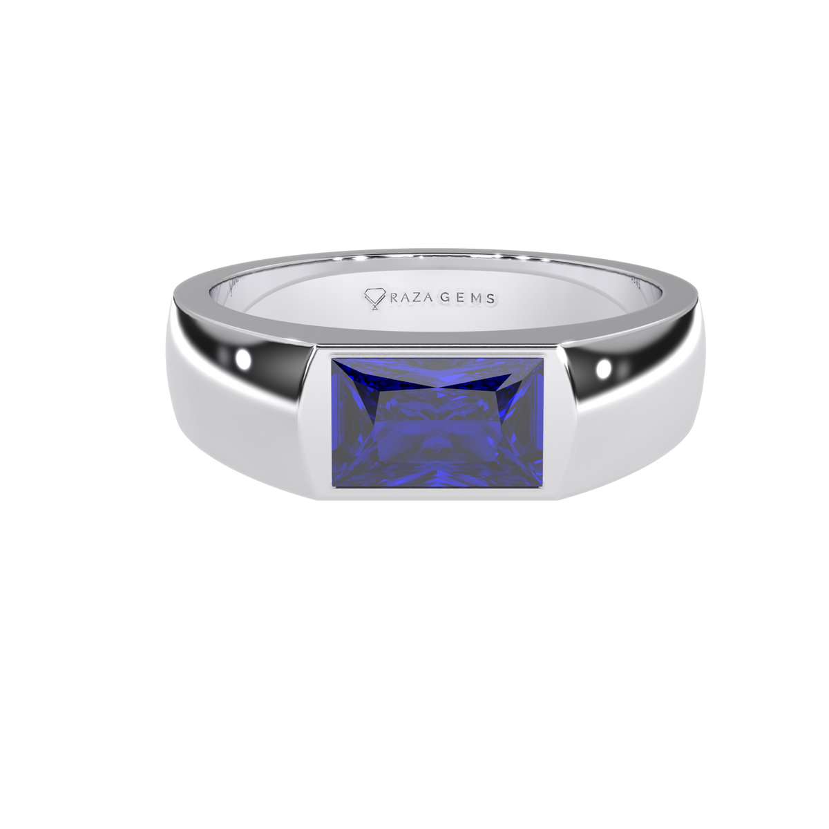 Blue Sapphire Ring Borzoo Silver