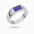 Blue Sapphire Ring Borzoo Silver
