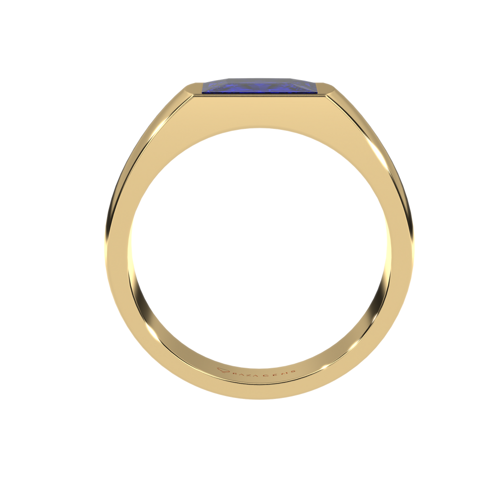 Blue Sapphire Ring  Bozorgmehr 18K Yellow Gold