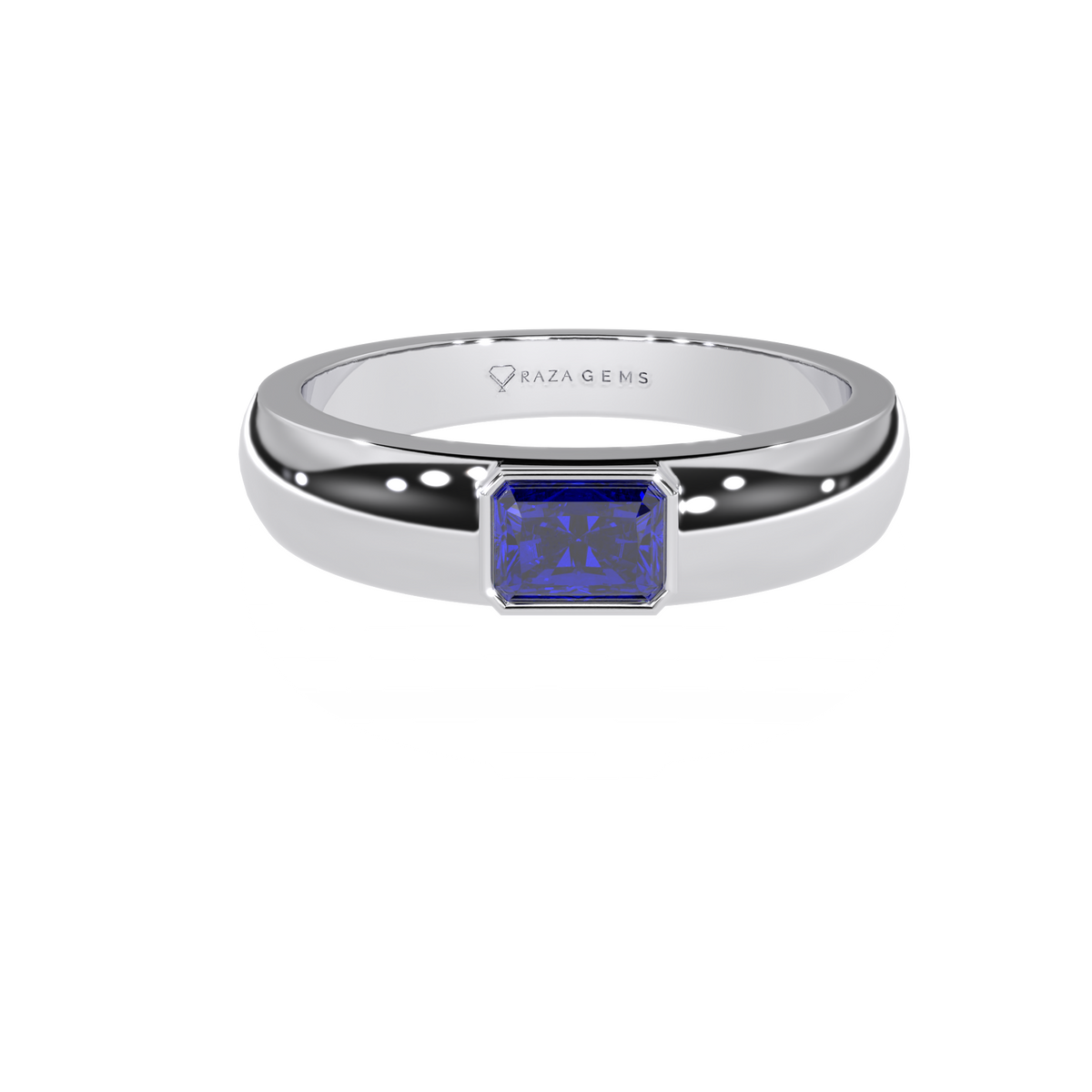 Blue Sapphire Ring DAvood Silver