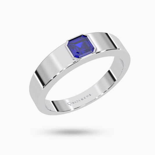 Blue Sapphire Ring Farbod Silver