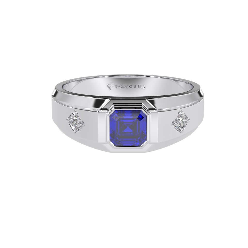 Blue Sapphire Ring HAfez Silver