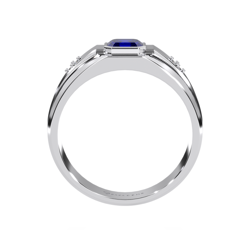 Blue Sapphire Ring HAfez Silver