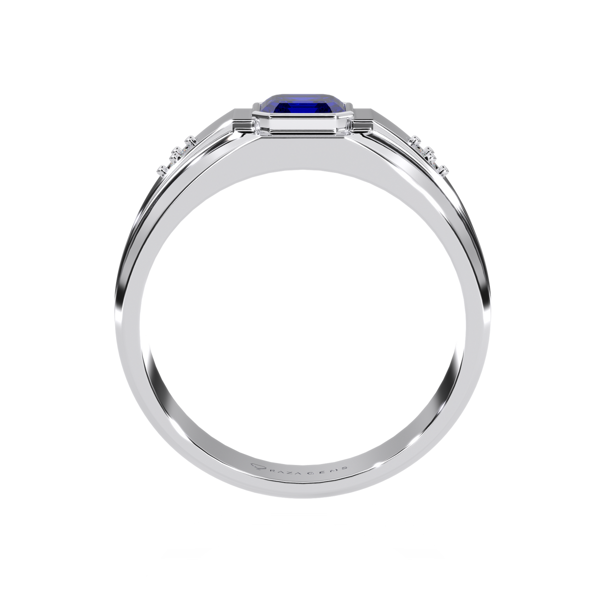 Blue Sapphire Ring HAfez Silver