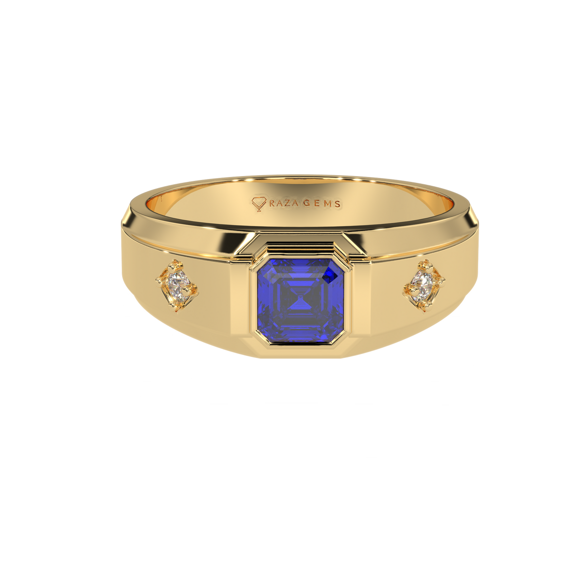Blue Sapphire Ring  HAdi 18K Yellow Gold