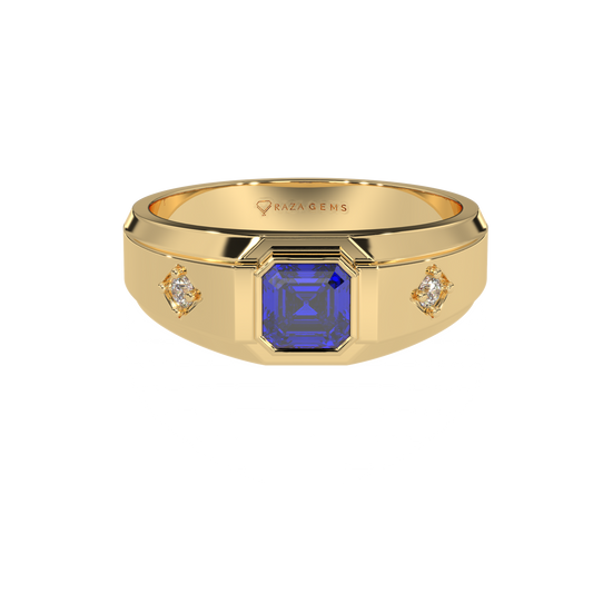 Blue Sapphire Ring  HAdi 18K Yellow Gold