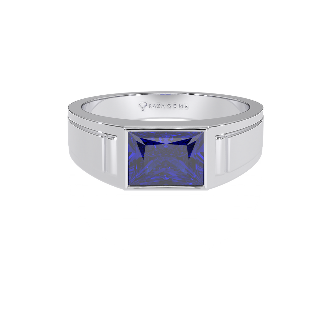 Blue Sapphire Ring HesAm Silver