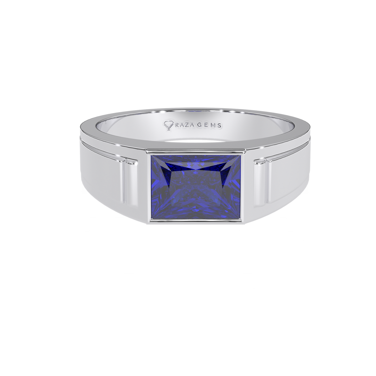 Blue Sapphire Ring HesAm Silver