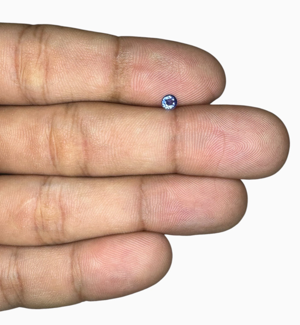 Natural Blue Sapphire Precious Stone 0.16 Carats Round Shape 3.5x3.5mm