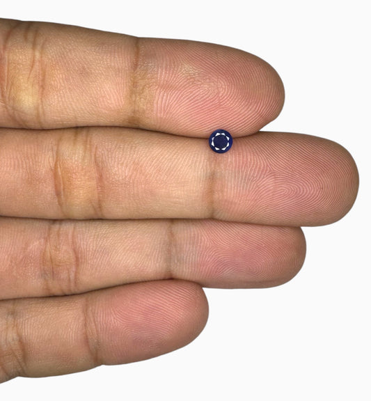 Natural Blue Sapphire Stone 0.29 Carats Round Shape 4x4mm