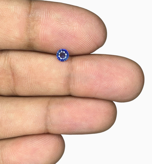 Natural Blue Sapphire Stone 0.31 Carats Round Shape 4.1x4.1mm