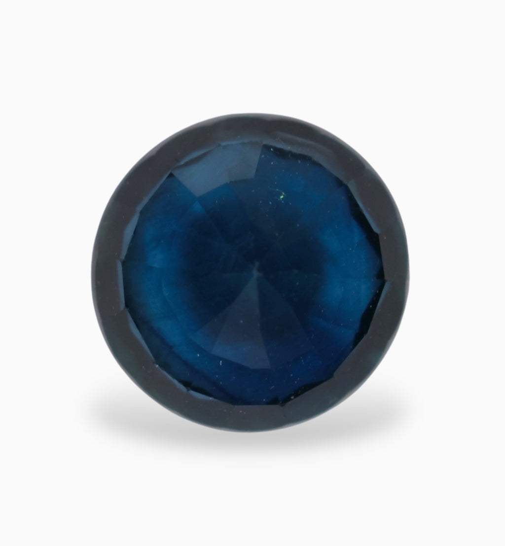 Natural Blue Sapphire Precious Stone 1.95 Carats Round Shape 7.2x7.2mm