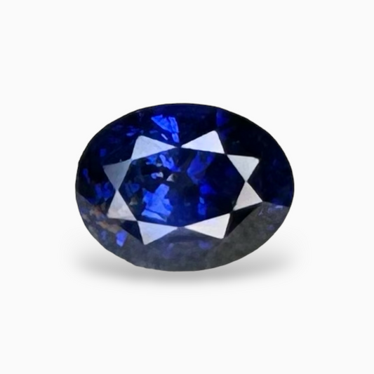 Blue Sapphire Stone 1.58 Carats 7.5 x 5.5 m