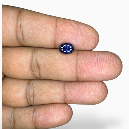 Blue Sapphire Stone 1.58 Carats 7.5 x 5.5 m