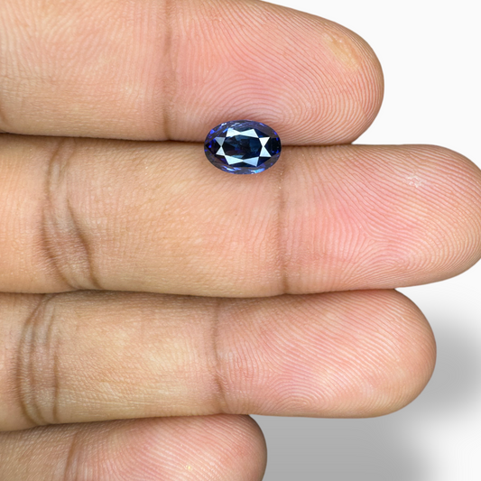 Blue Sapphire Stone 1.63 ct Oval 7.44 x 5.25 x 4.14 mm from Srilanka