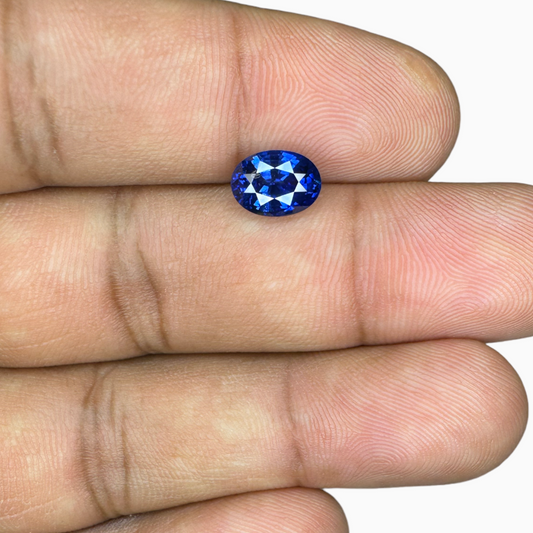 Blue Sapphire Stone 2.1 Carats 8.2 x 6 mm in Oval Shape