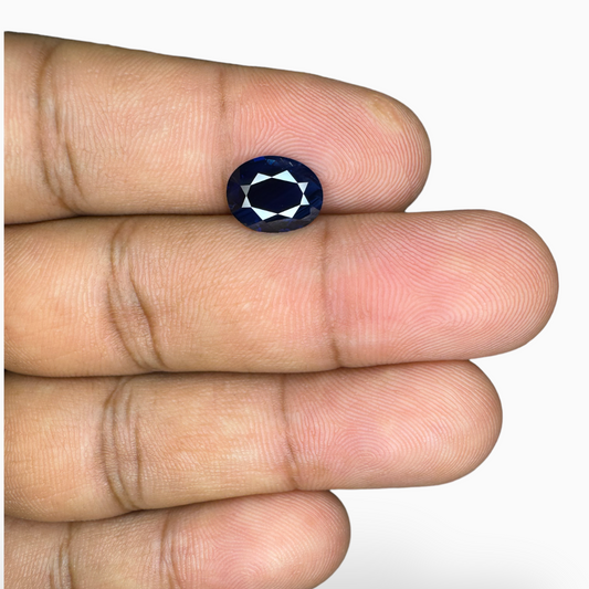 Blue Sapphire Stone 2.75 ct Oval 10.09 x 7.92 x 3.92 mm