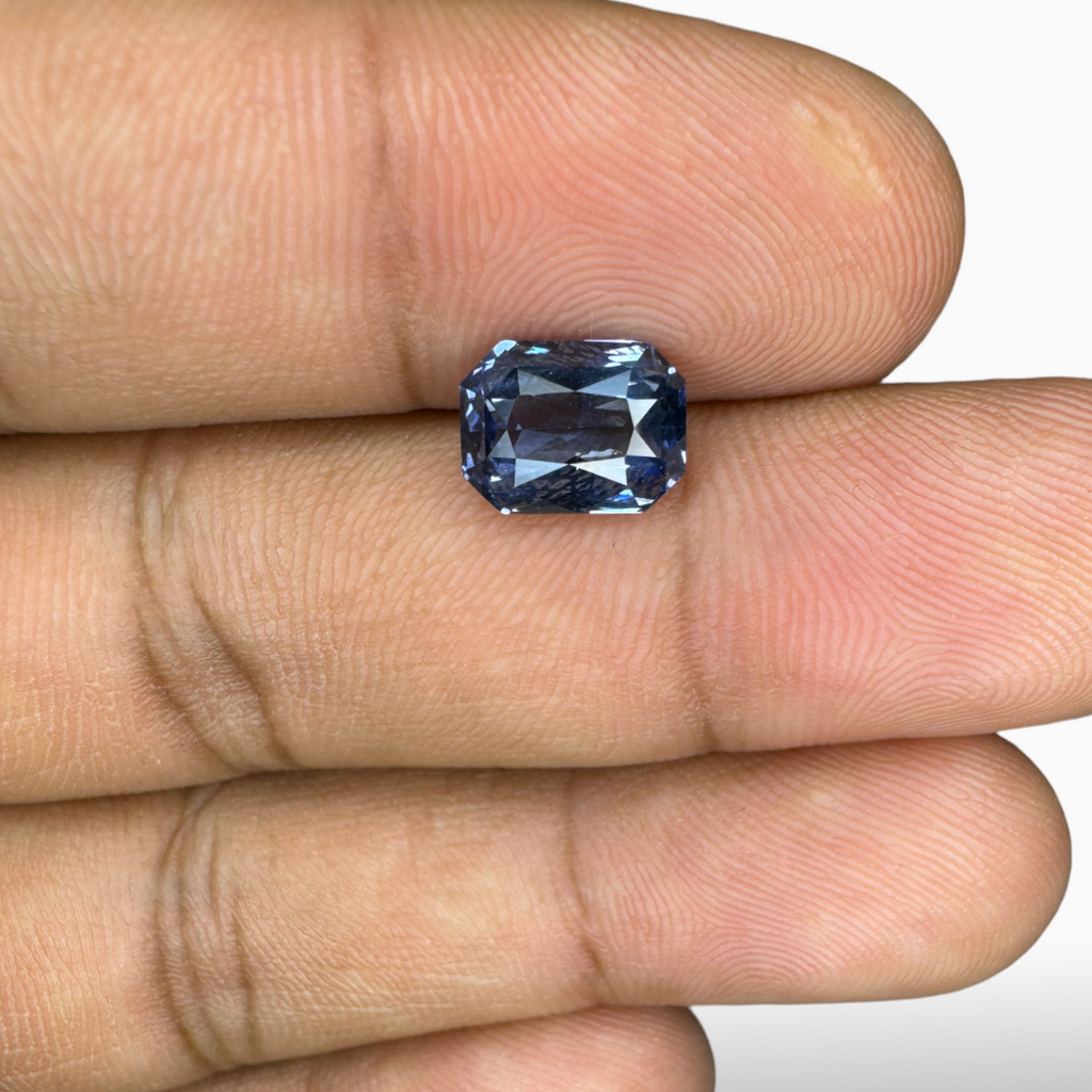 Blue Sapphire Stone 3.10 ct 8.88 x 6.68 x 4.85 mm Emerald Cut