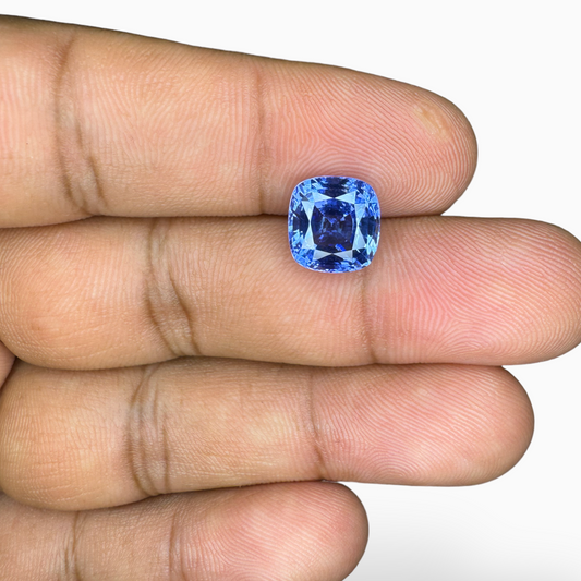 Blue Sapphire Stone 4.47 ct Cushion 9.20 x 8.85 x 5.80 mm IDL Certified