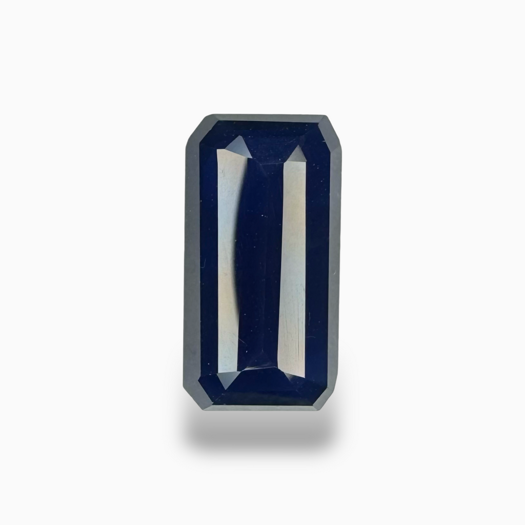 Blue Sapphire Stone 9.09 Carats Emerald Cut Shape 17.1 x 9mm