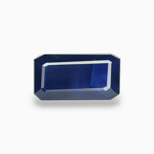 Blue Sapphire Stone 9.09 Carats Emerald Cut Shape 17.1 x 9mm