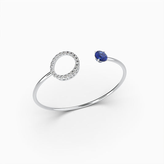 Blue Sapphire Stone Bangles - Vera