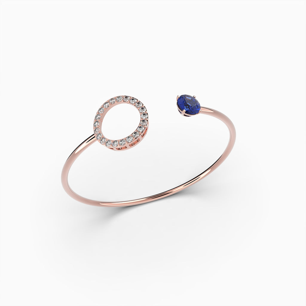 Blue Tanzanite Stone Bangles - Vera