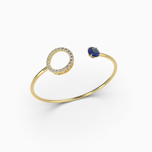 Blue Sapphire Stone Bangles - Vera