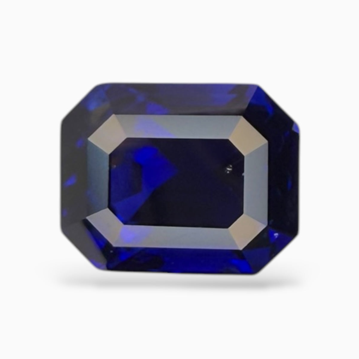Blue Sapphire Stone Emerald Cut 4.03 Carats Royal Blue From Srilanka