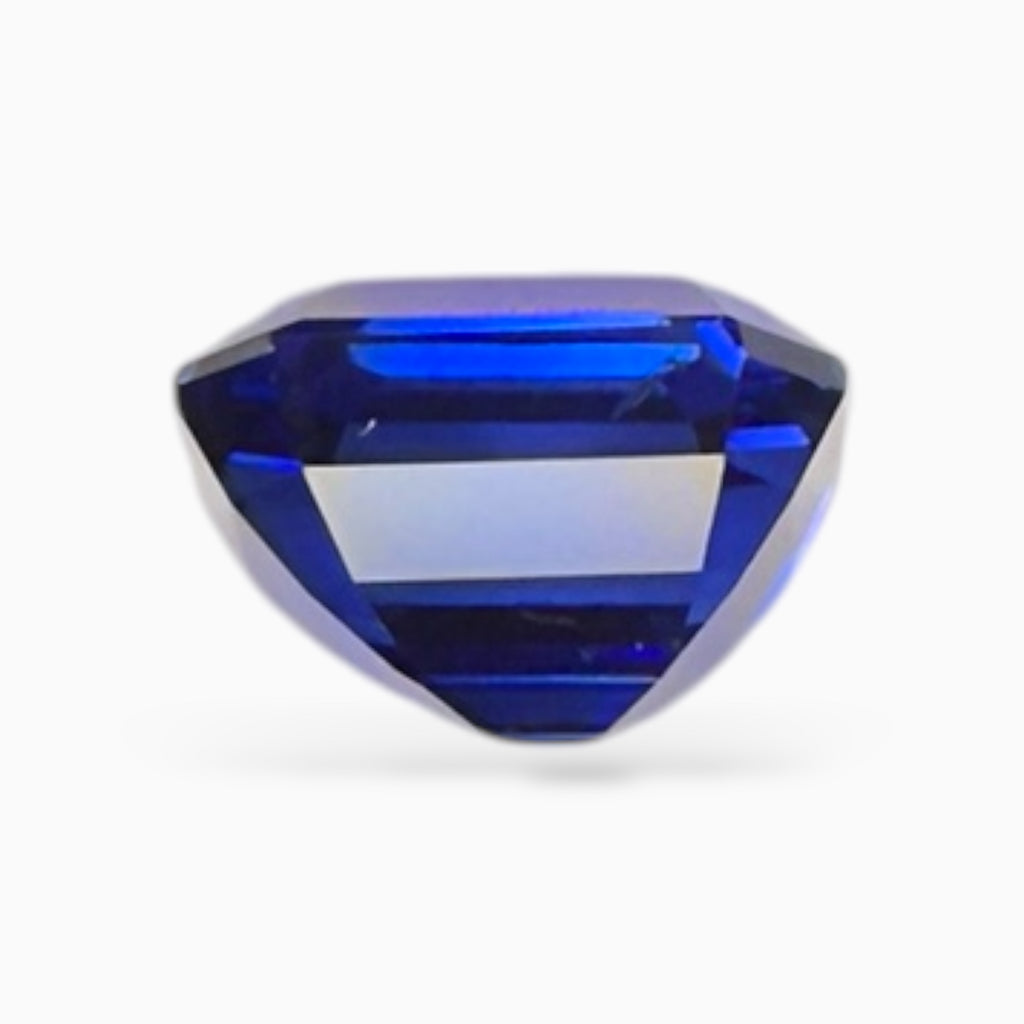 Blue Sapphire Stone Emerald Cut 4.03 Carats Royal Blue From Srilanka