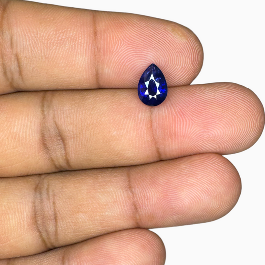 Blue Sapphire Stone Pear 2 Cts 8.7 x 6.2mm from Srilanka