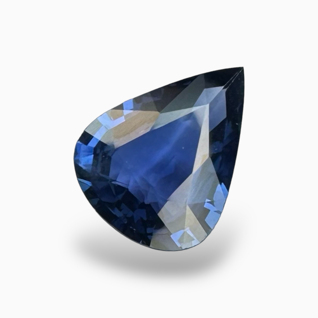 Natural Blue Sapphire Stone Pear Shape 1.92 Carats Srilankan Origin